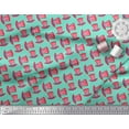 thumbnail image 2 of Soimoi Green Poly Georgette Fabric Hat Fashion Print Sewing Fabric Yard 52 Inch Wide, 2 of 3