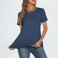 thumbnail image 4 of SUNBS T Shirts for Women Short Sleeve Crew Neck Plain Tee Casual Summer Top Women Blouses, 4 of 8