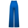 thumbnail image 5 of BLTIBY Womens Suit Pants Solid Colour Ladies Flat Front Stretch Pants High Waist Straight Leg Loose Dress Pants Regular for Office Business Casual Trousers with Pockets Plus Size Blue L, 5 of 9