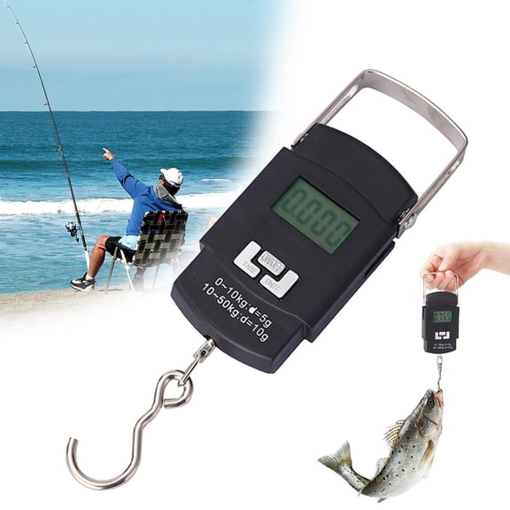 Handheld Electronic Scale, High Precision Digital Weighing Device, Compact and Lightweight for Luggage, Travel, and Household Use, Black