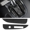 thumbnail image 3 of LYUMO Car Trim Gear Panel Cover, 2Pcs/Set Left-Hand Driving Carbon Fiber Shift Knob Panel Trim, 3 of 5