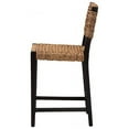 thumbnail image 4 of Baxton Studio Alise Modern Bohemian Dark Brown Mahogany Wood and Banana Fiber Counter Stool, 4 of 7