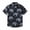 Navy, variant on BUWTTED Mens Shirts Short Sleeve Button Down Loose Hawaiian Beach Tropical Print Summer Casual Holiday Vacation Breathable Black Shirt L