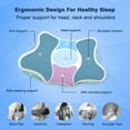 thumbnail image 3 of Ocuuziisu Neck Pillows for Pain Relief Sleeping, Neck Support Pillow, Cervical Pillow for Neck and Shoulder Pain Relief, Orthopedic Pillow for Side Sleepers, Breathable Washable Cover, 3 of 9