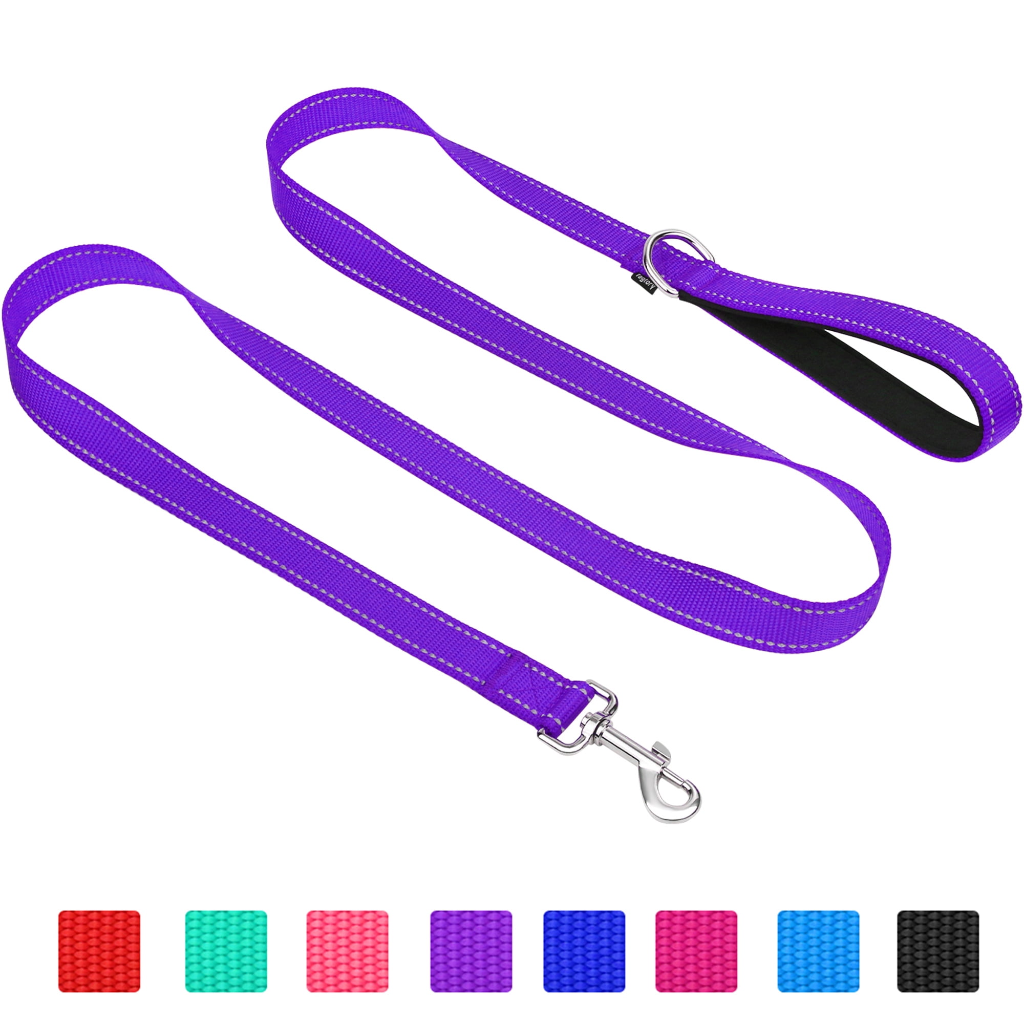 10pcs/lot 4ft Dog Leash Clip Nylon Rope Pet Walking Leads Black Red Blue  Purple