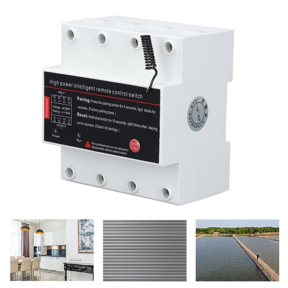 Interruptor de Control de Larga Distancia, AC380V Retardante Retardante PC Interruptor de control remoto 3 Fase para la Puerta del OBTURADOR LIGHT