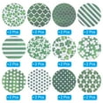 thumbnail image 3 of Uxcell 12x12Inch Scrapbook Paper, 24 Sheet Double-Sided Four Leaf Style Craft Paper, Green, 3 of 7