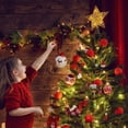 thumbnail image 5 of Christmas Tree Star Topper 9.8in Xmas Tree Topper Star Glittered Tree-top Star for Christmas Tree - Gold, 5 of 7
