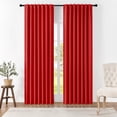 thumbnail image 1 of Cortinas blackout Joydeco de 108 cm, térmicas e aislantes, rojas, 1 of 7