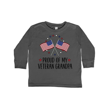 

Inktastic Military Proud of Veteran Grandpa Gift Toddler Boy or Toddler Girl Long Sleeve T-Shirt