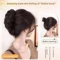 thumbnail image 6 of Fashion Women Twisted Bun Wig Hairpin Clip In Hairpiece Perfect for Covering Updo Hair in Stylish Occasions, 6 of 8