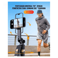 thumbnail image 3 of CL12P 180CM Selfie Stick Auto AI Face Tracking Quad Stand 360 Rotation Gimbal Tripod Stabilizer with LED Fill Light,1 * Selfie Stick 1 * Charging Cable 1 * Chinese and English instruction manual,Black, 3 of 8
