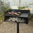 thumbnail image 6 of Pilot Rock Jumbo Park Style Steel Outdoor BBQ Charcoal Grill, Black, 6 of 7