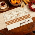 thumbnail image 5 of Apmemiss Linen Thanksgiving Placemat 18x12 Inch, Heat Resistant Table Mat for Holiday Dining, Absorbent Washable Fall Table Decor, Orange Harvest Themed Kitchen Accessory, 5 of 6