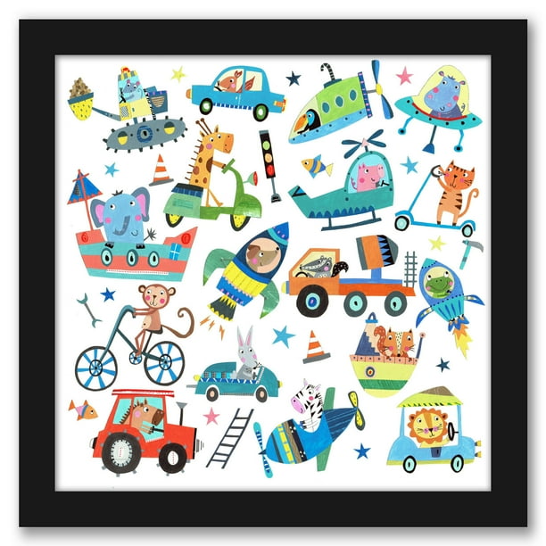 Americanflat Cute Animals In Vehicles by Liz and Kate Pope Wall Art - Americanflat Cute Animals In Vehicles by Liz and Kate Pope Wall Art -