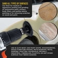 thumbnail image 5 of Dura-Gold 2" Premium 36 Grit Quick Change Surface Prep Grinding Disc Set, 25 Discs & Backing Pad - R-Type Roll Lock Abrasive Sandpaper Discs, Zirconia Coarse Cut - 1/4" Round & Hex Shanks, Sanding, 5 of 5