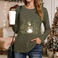 thumbnail image 5 of larppty Womens Casual Christmas Shirts Snowman Tree Printed Holiday Long Sleeve Xmas Graphic Party Tees (AG, 3XL), 5 of 8