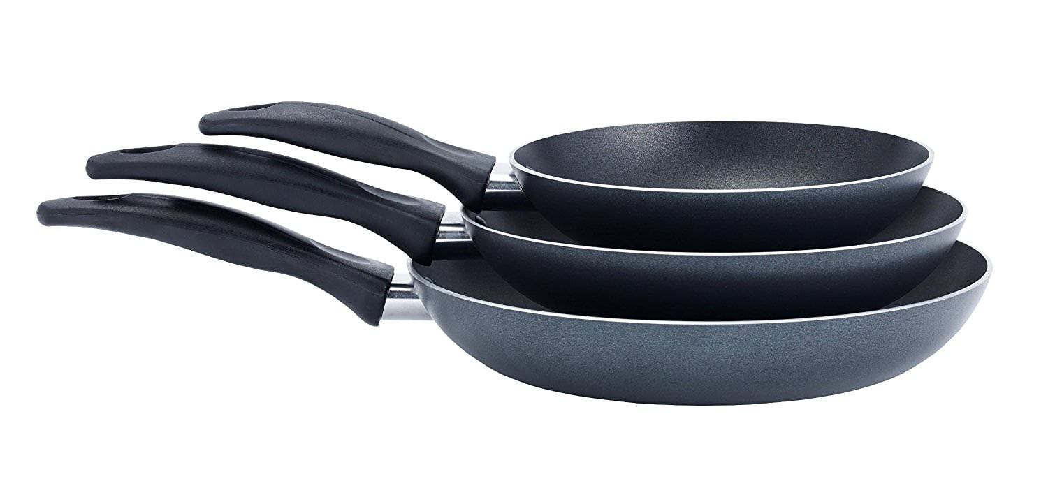 8-Inch,9.5-Inch,11-Inch T-fal Nonstick 3 PC Fry Pan Cookware Set 3-Pack Black 