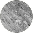 thumbnail image 4 of HomeRoots 579687 8 ft. Round Abstract Washable Indoor & Outdoor Area Rug, Gray, Silver & Charcoal, 4 of 5