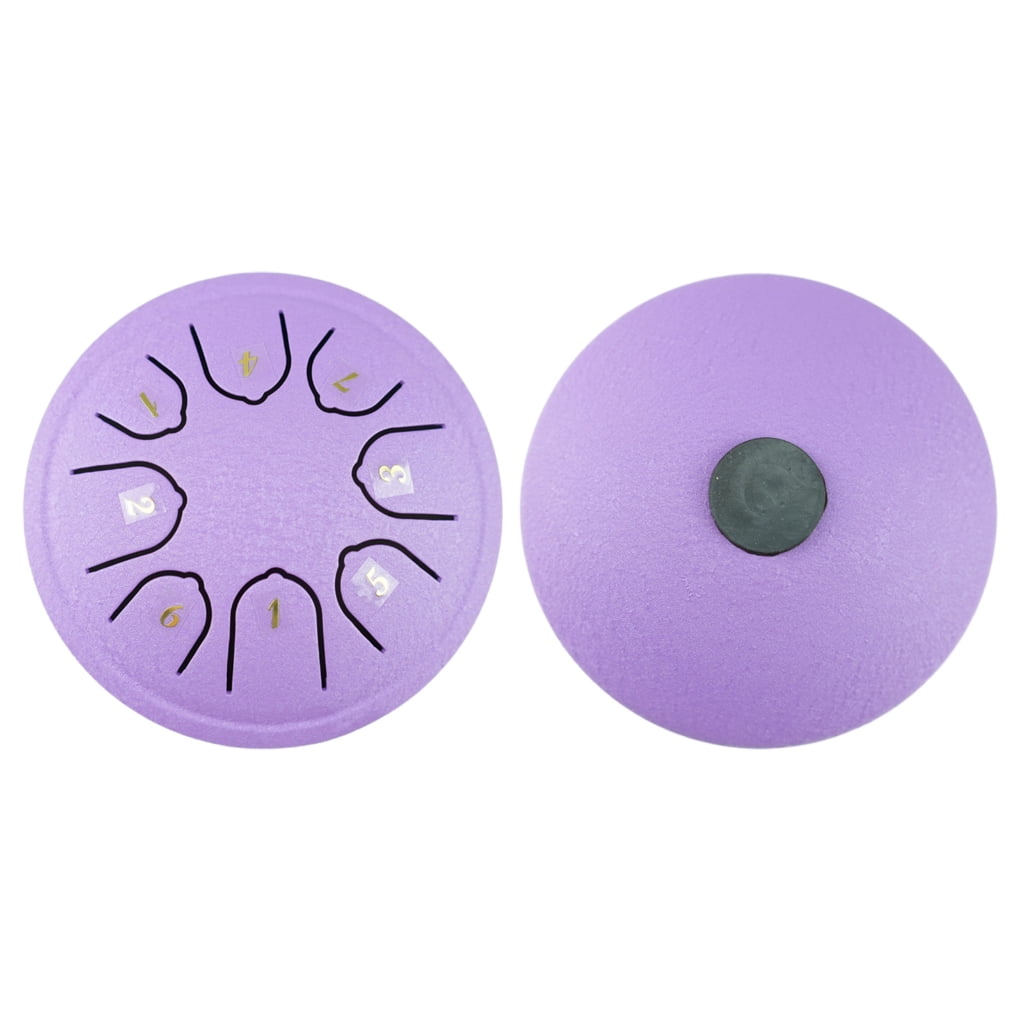 ANXPTIME Steel Tongue Drum 4.5inch 8 Notes Handpan Drum C Key Percussion Instrument with Mallets for Musical Education Concert