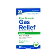 2 Pk Quality Choice Extra Strength Gas Relief Simethicone 125mg Softgel 30 Ct ea