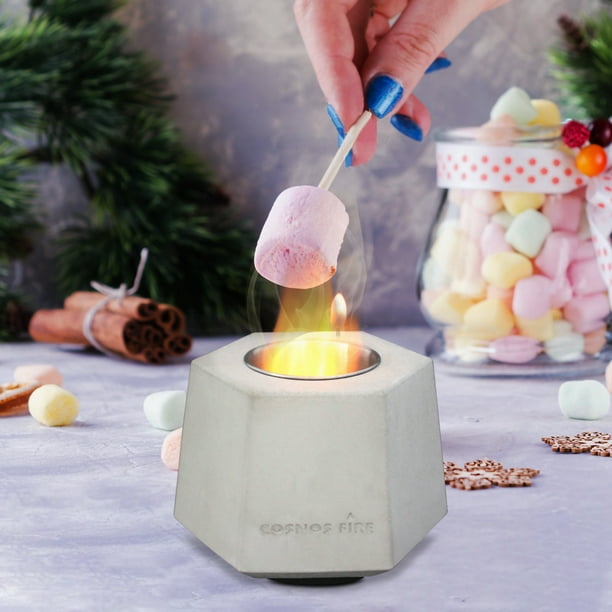 Tabletop Hexagon Concrete Fire Pit Rubbing Alcohol Fire Bowl