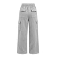 thumbnail image 6 of EnJoCho Girls Cargo Jogger Sweatpants Elastic High Waist Wide Leg Soft Cotton Loose Stretch Multi Pocket Trousers For Kids Outdoor Sports School Active Casual Wear, 6 of 9