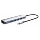 thumbnail image 1 of Estación Docking USB-C Manhattan 153959 Plata con Hub 6 en 1 Expandible, 1 of 6