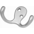 thumbnail image 2 of Hickory Hardware P27115-Sc 3/8" Satin Silver Cloud Double Coat Hook, 2 of 2