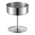 thumbnail image 1 of Taza de postre de acero inoxidable Tazón de helado de base alta Tazón de helado de metal Pudín Plata 400ML, 1 of 9