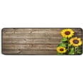 thumbnail image 4 of Sunflowers On Wood Board Kitchen Rugs Non-Slip Soft Doormats Bath Carpet Floor Runner Area Rugs for Home Dining Living Room Bedroom 72" X 24", 4 of 7