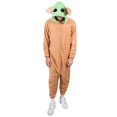 thumbnail image 1 of Bioworld Mandalorian Grogu Men’s Cosplay Onesie Pajamas-Medium Brown, 1 of 7