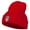 Red, variant on Hockey Mask Costume Embroidered Long Beanie - Dk Grey OSFM