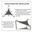 thumbnail image 2 of 10 Sizes Triangle Waterproof Sun Shade Sail Outdoor Garden Patio Party Sunscreen Awingtriangle Canopy 95% Uv Block With Free Rope, 2 of 4