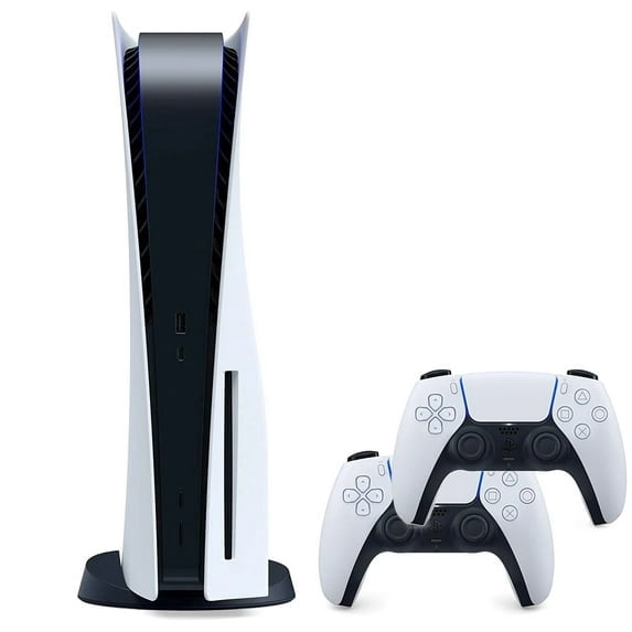 Restored Sony Playstation 5 PS5 Standard Game Console with 2 Retrofam Controllers, White (Refurbished) - rated 1 stars from 2 reviews