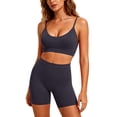 thumbnail image 6 of Diufon Two Piece Workout Sets for Women Spaghetti Straps Sports Bras and High Waist Matching Shorts Gym Yoga Outfits, 6 of 9