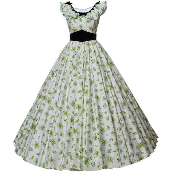 Gone with The Wind Scarlett O'Hara Dress Floral Dress Ball Gown 19 Century Women Dresses