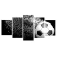 thumbnail image 1 of Billuyoard 5 paneles de lienzo de fútbol roto, pintura impresa, póster sin marco, imagen para decoración de pared de oficina en casa Artesanía No.01, 1 of 6