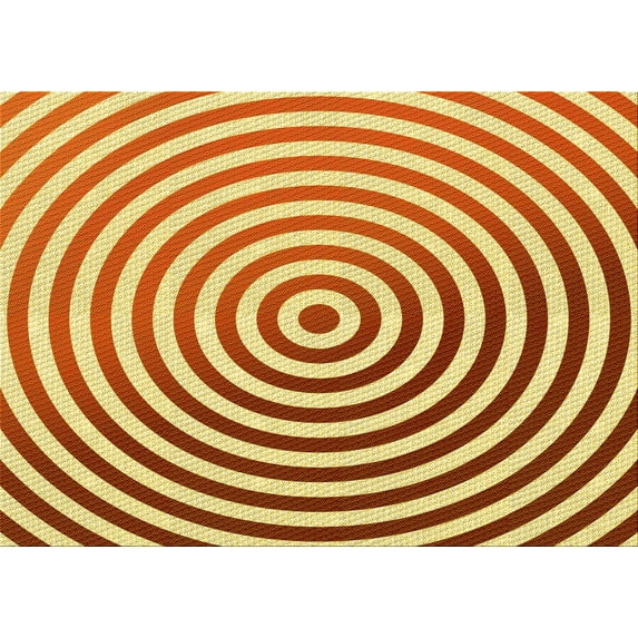 Ahgly Company Machine Washable Indoor Rectangle Transitional Lava Red Area Rugs, 6' x 9'