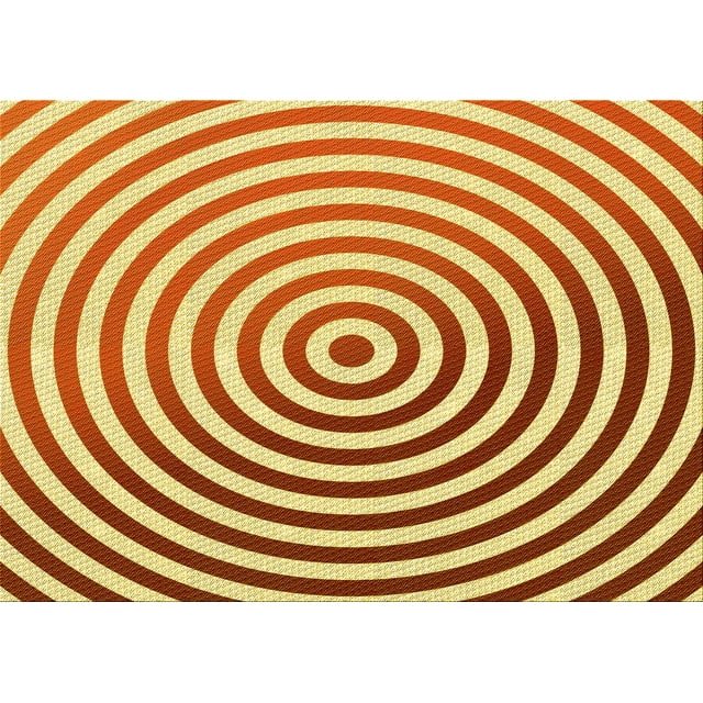 Ahgly Company Tapis Rectangulaire Lavable en Machine Intérieur Transitionnel Rouge Lave, 7 Pieds x 9 Pieds