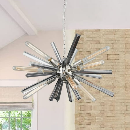 

Cawabien 4-Light Farmhouse Chandelier Black Gold Modern Pendant Light Fixture Geometric Square Cage Hanging Lighting Fixture for Kitchen Island Living Room Entryway Foyer Dinning Room
