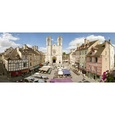Saint-Vincent De Chalon-Sur-Saone cathedral Chalon-Sur-Saone Burgundy France Canvas Art - Panoramic Images (15 x