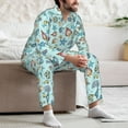 thumbnail image 7 of Sikiie Sea Shells 2 Mens Pajama Set, Soft Warm Long Sleeve Sleepwear, Cozy Button-Down Pjs for Men-, 7 of 7