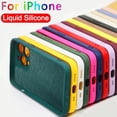 thumbnail image 2 of Square Liquid Silicone Soft Case for IPhone 15 14 13 11 12 Pro Max Mini X XR XS 7 8 Plus SE 2020 Full Lens Protection Cover, 2 of 5