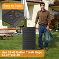 thumbnail image 4 of EasyUp Outdoor Trash Can with Lid, Outdoor Trash Bin & Pull-Out Liquid Drawer, Dual Lid Closure Design, Waterproof Resin Garbage Can Container for Patio, Backyard, Deck (Black, 31), 4 of 8
