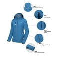 thumbnail image 5 of Little Donkey Andy Women's Insulated Jacket with Hood, Windproof Winter Ski Hiking Jacket, Lightweight and Water-Resistant (Mosaic Blue L), 5 of 7