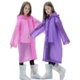 thumbnail image 2 of Lot de 2 Imperméables pour Enfants, Ponchos de Pluie Réutilisables avec Capuchon et Manches Imperméables, 2 of 6