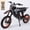 Y88-E Black, variant on FREEBOY Y66 3000W Electric Bike,48V 30Ah Removable Battery,34 MPH Adult Off-Road Motorcycle,Dual Suspension,12"/10" All Terrain Tires,UL Certified High-Performance Mountain E-Bike