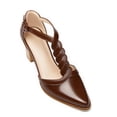 thumbnail image 5 of Women  T-Strap Dress Shoes with Block Heels  Low-Cut Sandals with Stacked Block Heels, 5 of 5