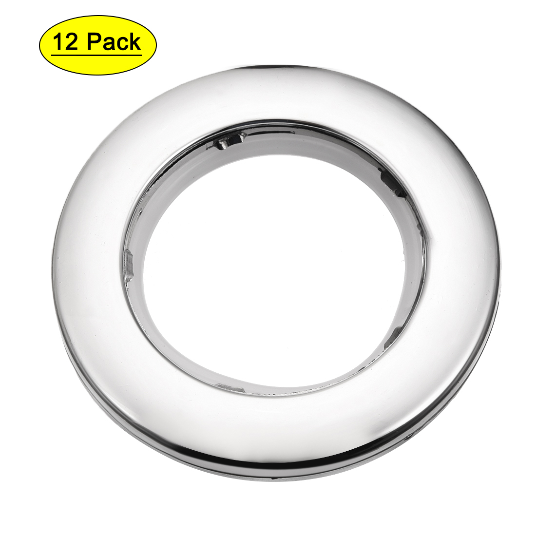Uxcell Curtain Grommets Plastic 1.5 inch Inner Dia Silver Tone 12 Pcs